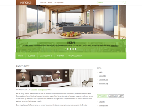 Penthouse interior Design WordPress Theme