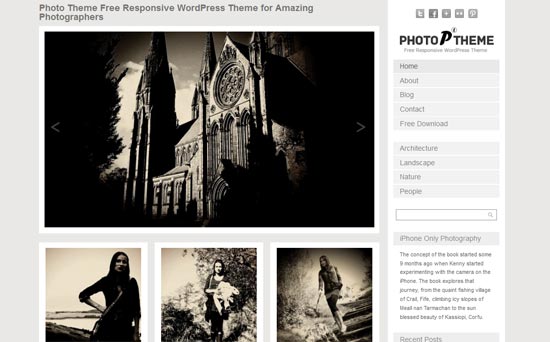 Photo Theme interior Design WordPress Theme