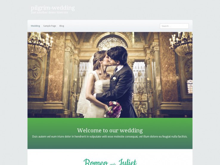 Pilgrim Marriage Wedding WordPress Theme
