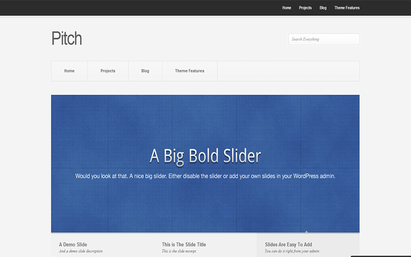 Pitch Minimalist WordPress Theme