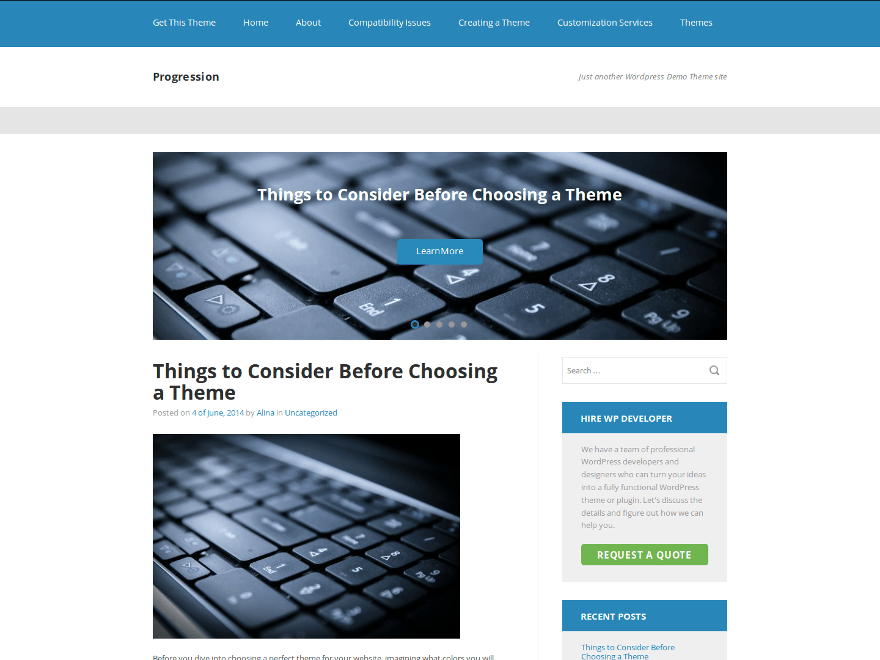 Progression Technology WordPress Theme