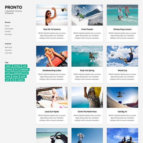 Pronto Photography WordPress Theme