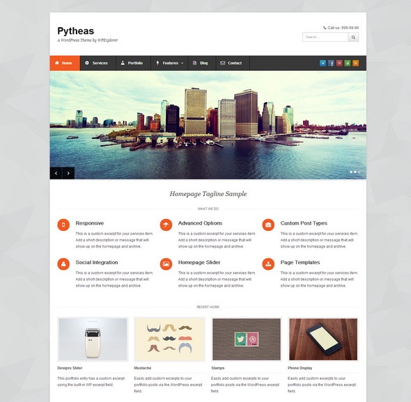 Pytheas Portfolio WordPress Theme