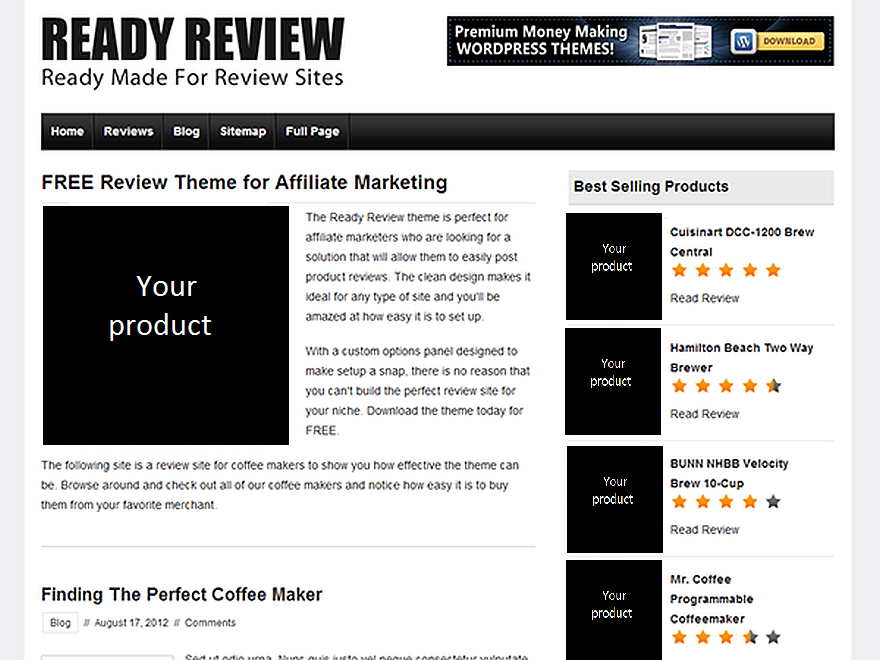 Ready Review Review WordPress Theme