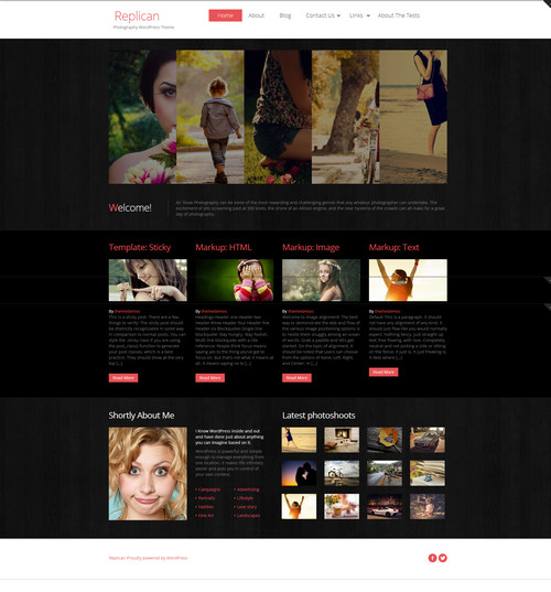 Replican Photography WordPress Theme