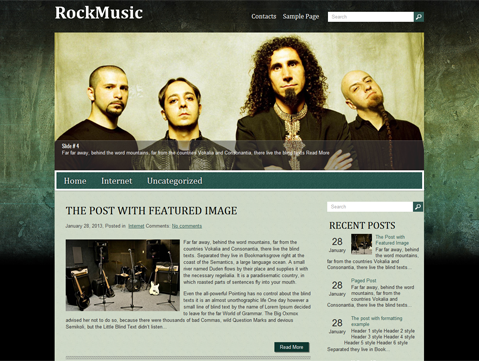Rock Music Music WordPress Theme