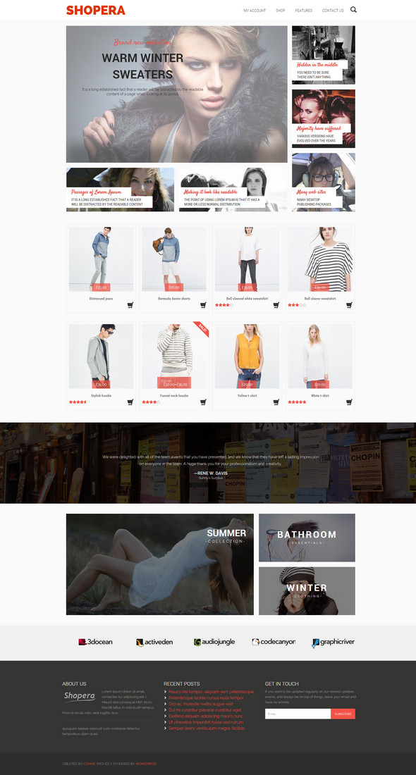 Shopera E-Commerce WordPress Theme