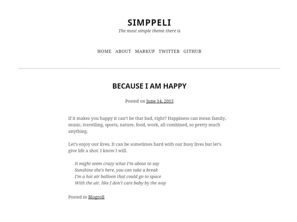 Simppeli Writers and Authors WordPress Theme