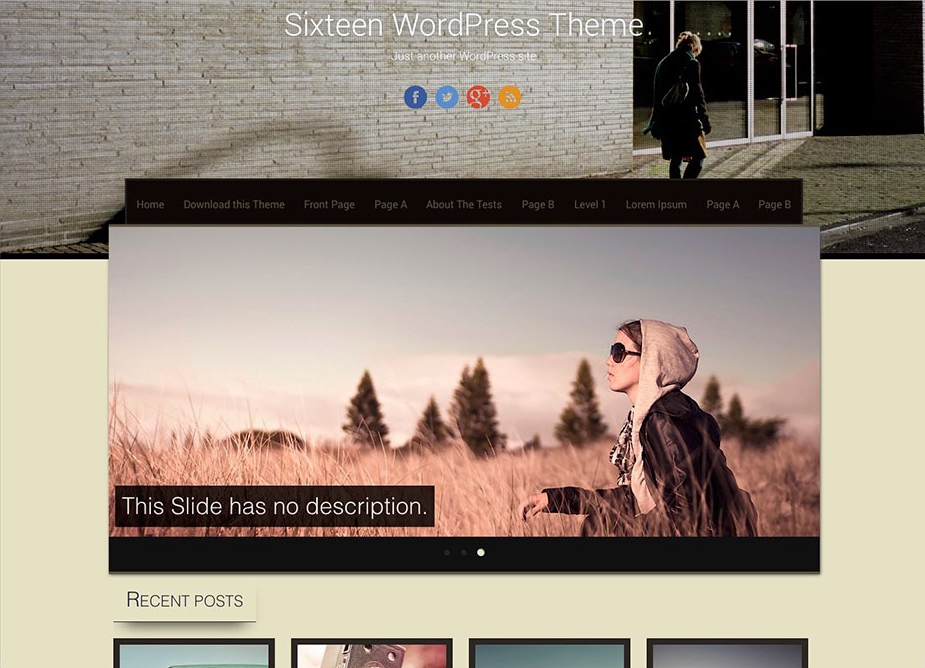 Sixteen Photography WordPress Theme