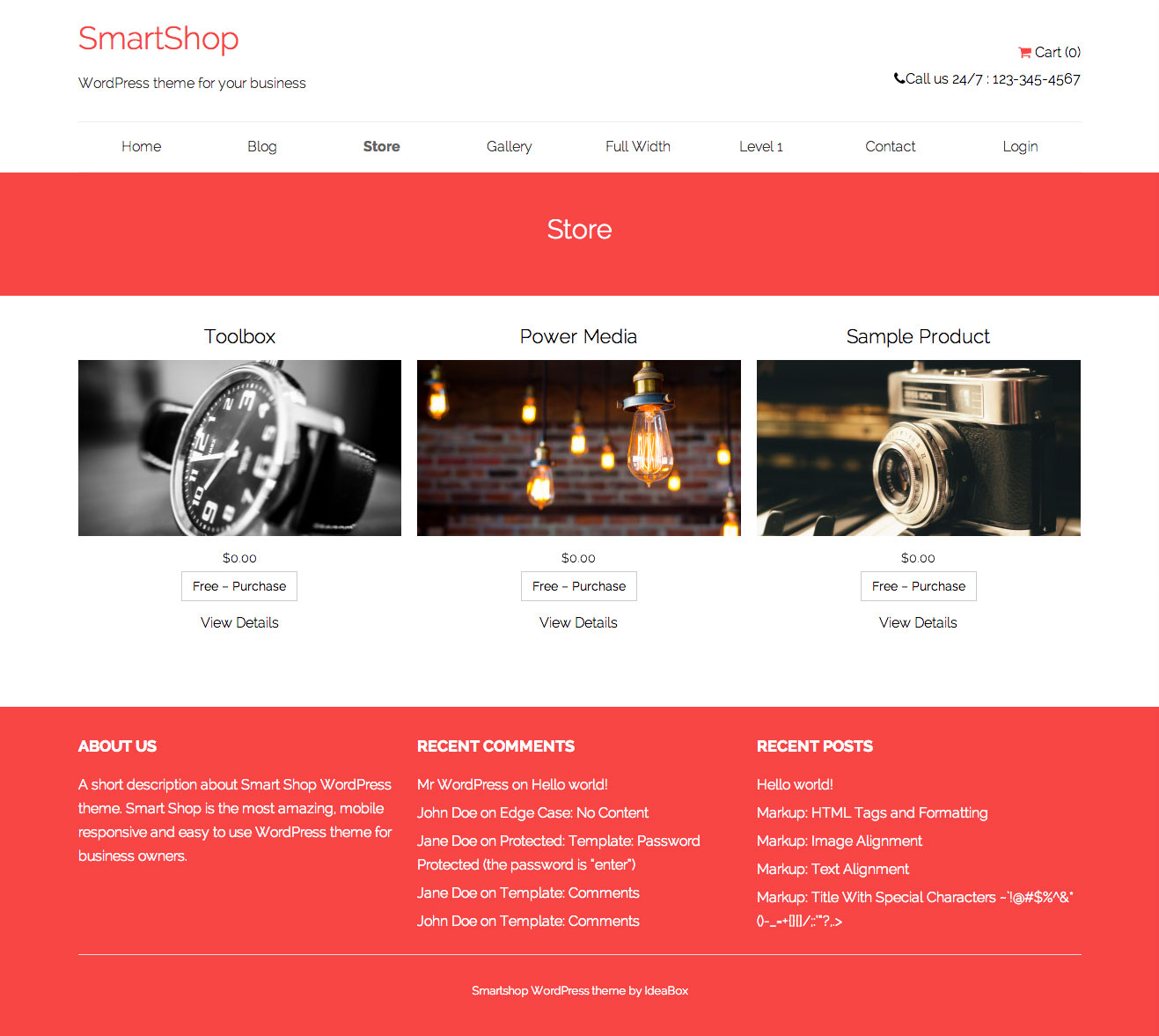 SmartShop Lite E-Commerce WordPress Theme