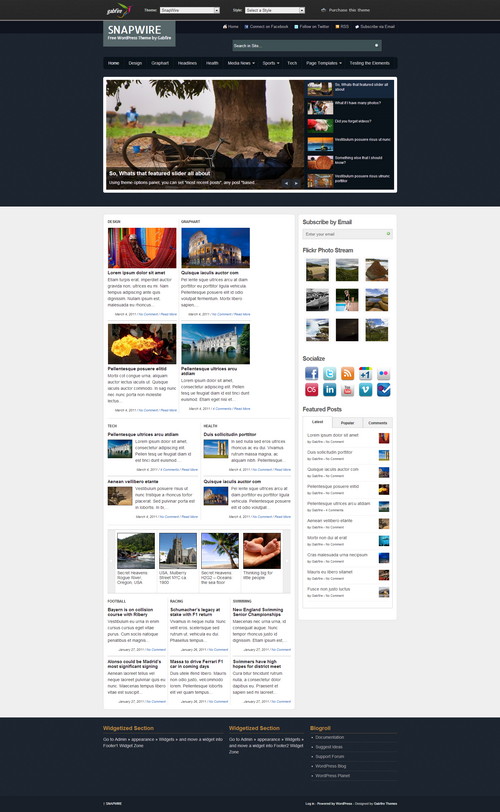 Snapwire News WordPress Theme