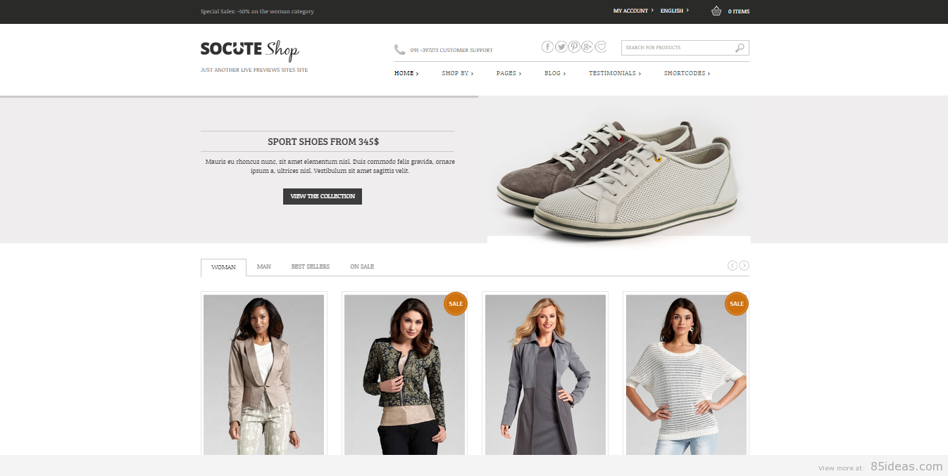 Socute E-Commerce WordPress Theme