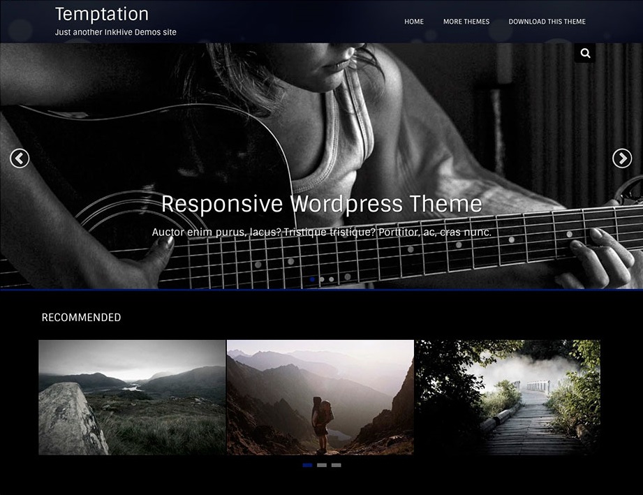 Temptation Photography WordPress Theme