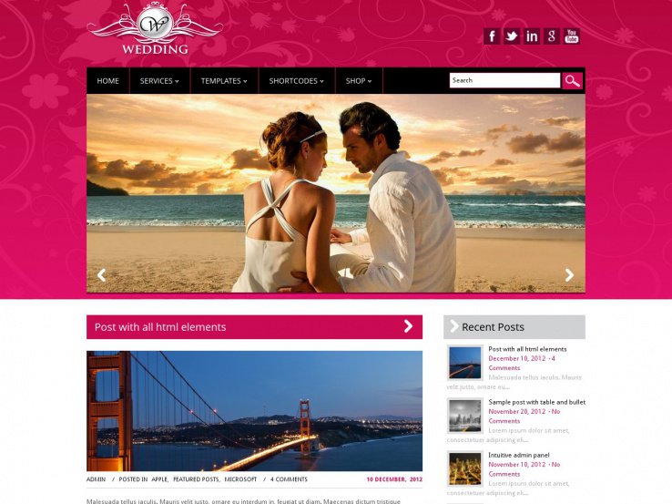 Wedding Wedding WordPress Theme