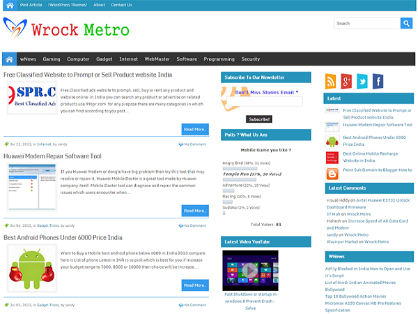 Wrock Metro Metro WordPress Theme