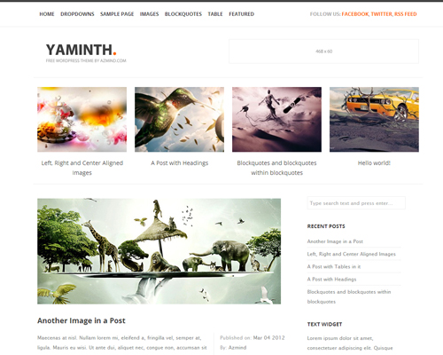 Yaminth Creative WordPress Theme
