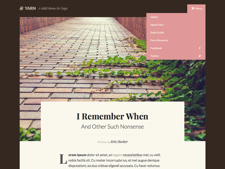 Yarn Writers and Authors WordPress Theme