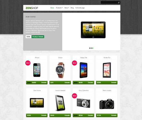 Zenshop E-Commerce WordPress Theme