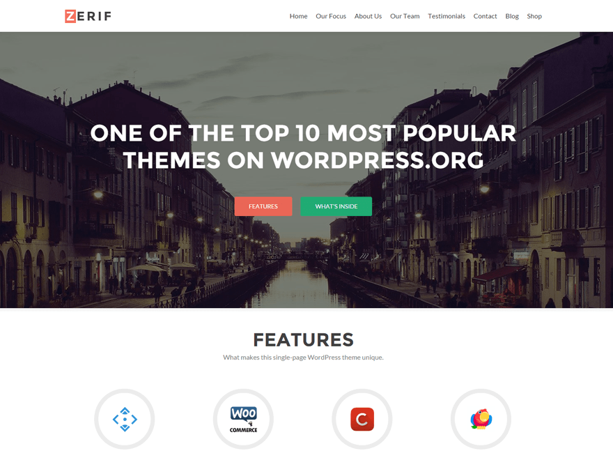 Zerif Lite Best Marketing WordPress Themes