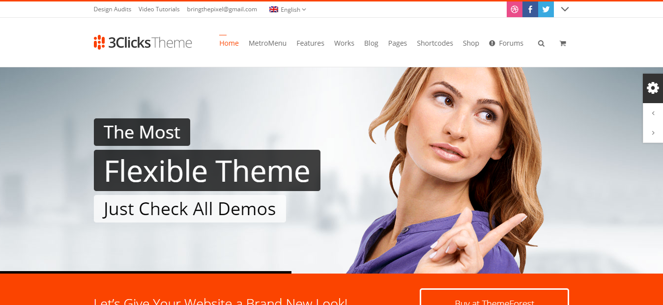 3 Clicks Free And Premium HTML5 WordPress Theme