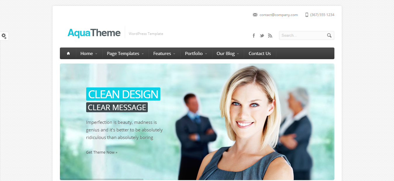 Aqua Free And Premium HTML5 WordPress Theme