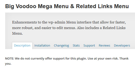 Big Voodoo Mega Menu WordPress Mega Menu Plugins