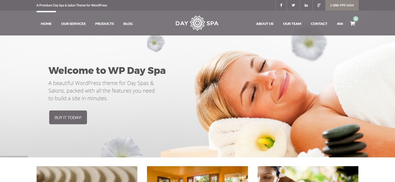 Day Spa Salon And Spa WordPress Theme