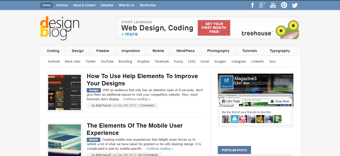 DesignBlog Google AdSense WordPress Theme