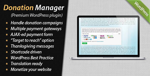 Donation Manager WordPress Donation Plugins