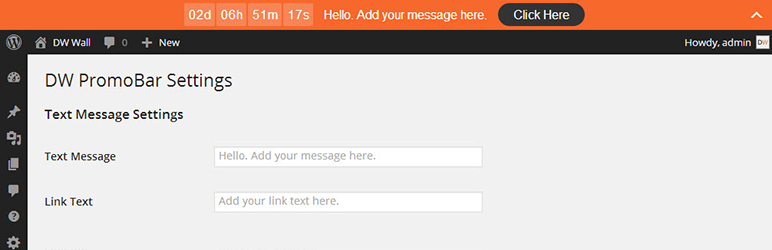 DW Promobar WordPress Notication Plugins