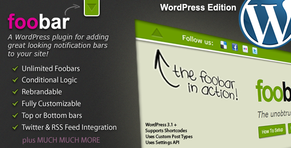 Foobar WordPress Notication Plugins
