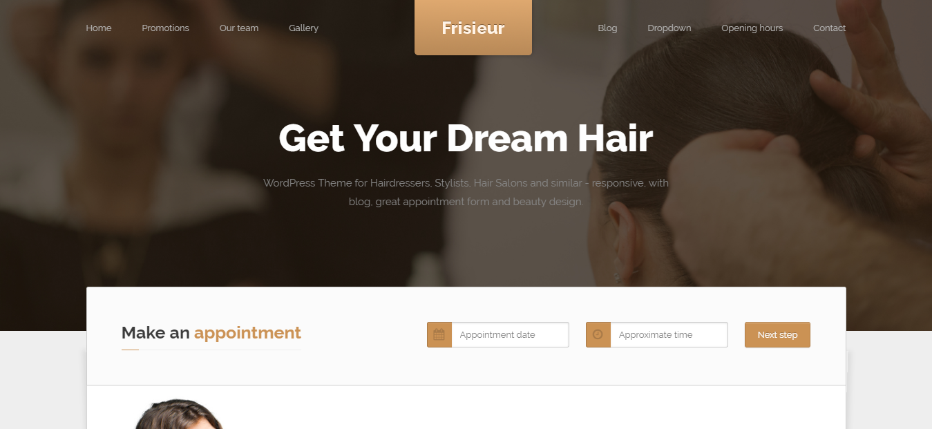 Frisieur Salon And Spa WordPress Theme
