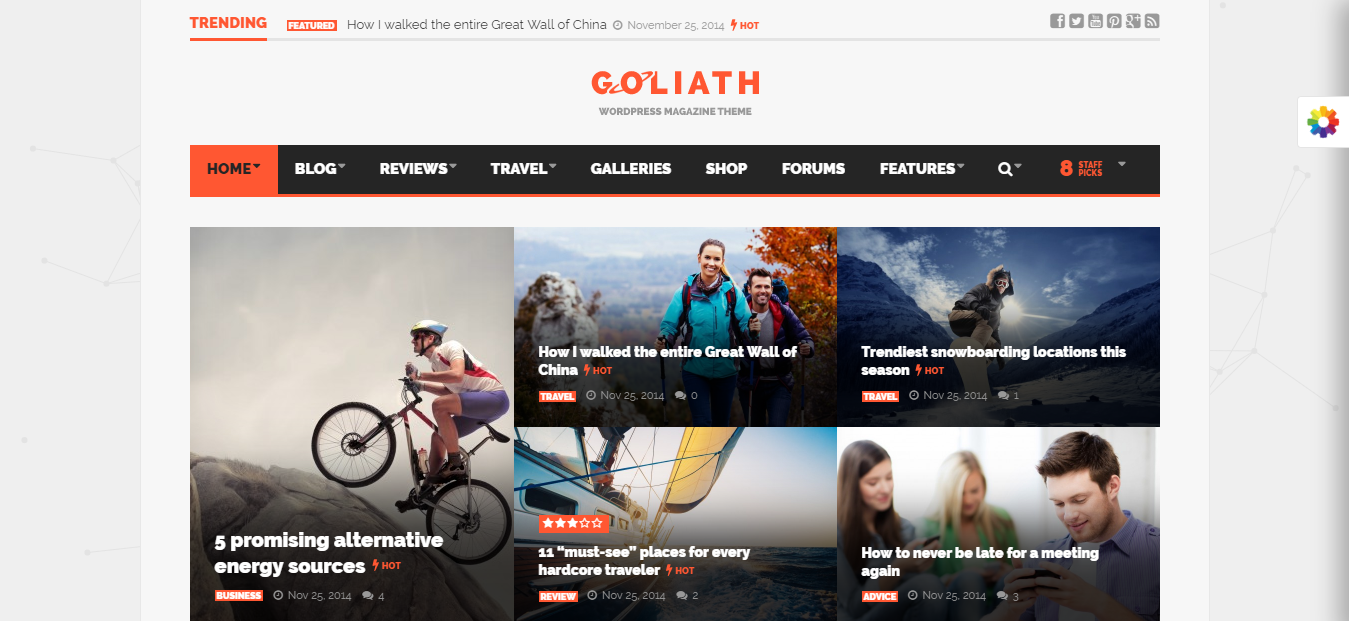 Goliath Google AdSense WordPress Theme