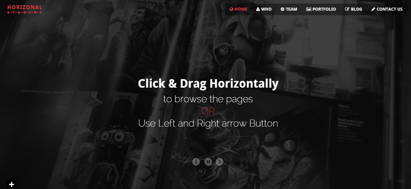 Horizonal Horizontal WordPress Theme