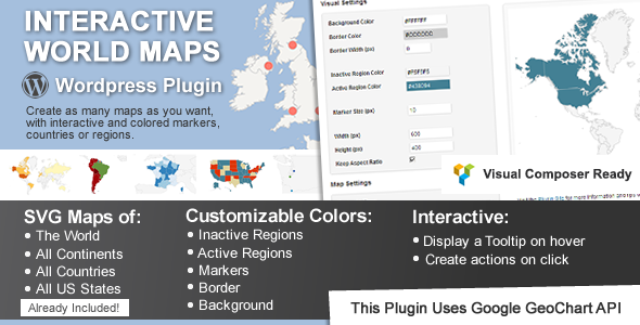 Interactive World Maps WordPress Google Maps Plugins