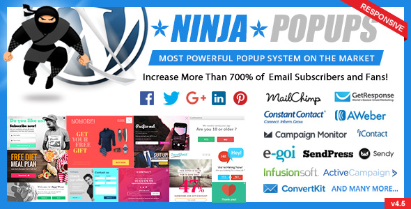 Ninja Popups WordPress Newsletter Plugins