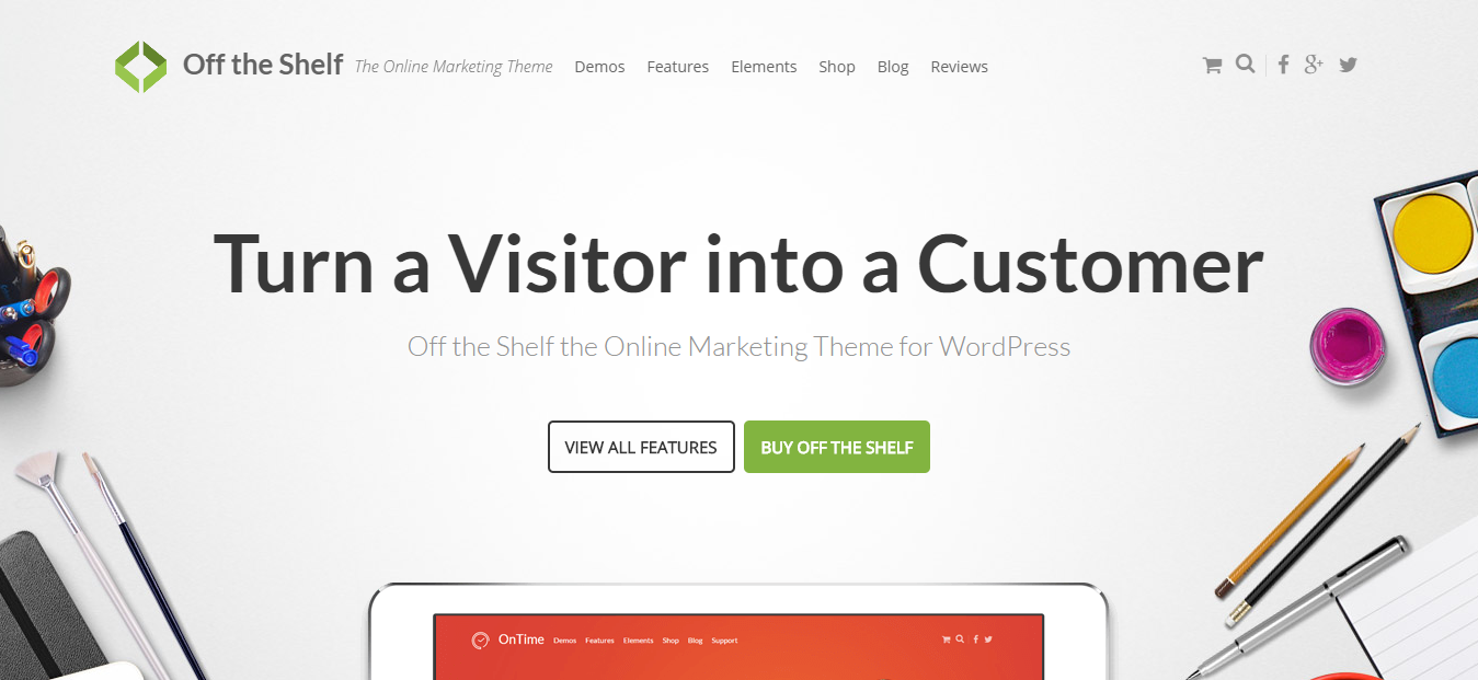 Off the Shelf Best Marketing WordPress Themes