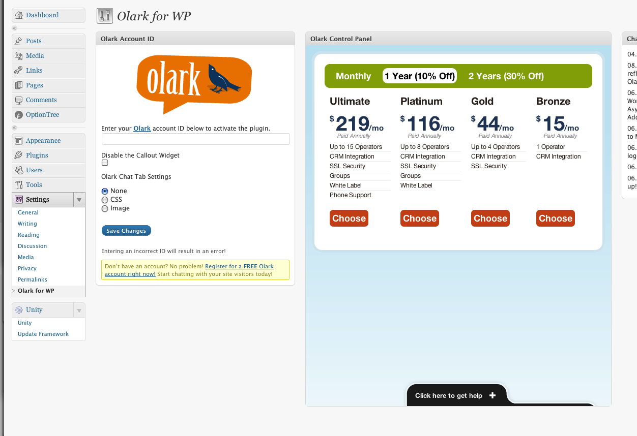 Olark WordPress Live Chat Plugins