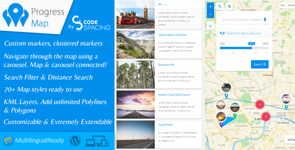 Progress Map WordPress Google Maps Plugins
