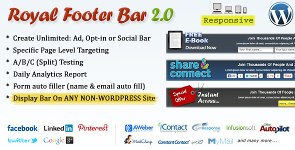 Royal Footer Bar WordPress Notication Plugins
