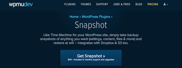 Snapshot WordPress Backup Plugins