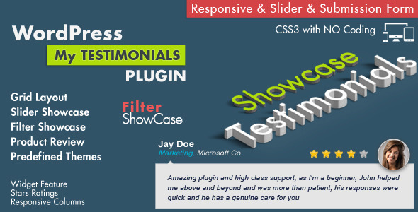 Testimonials Showcase WordPress Testimonial Plugins