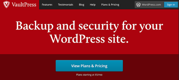 VaultPress WordPress Backup Plugins