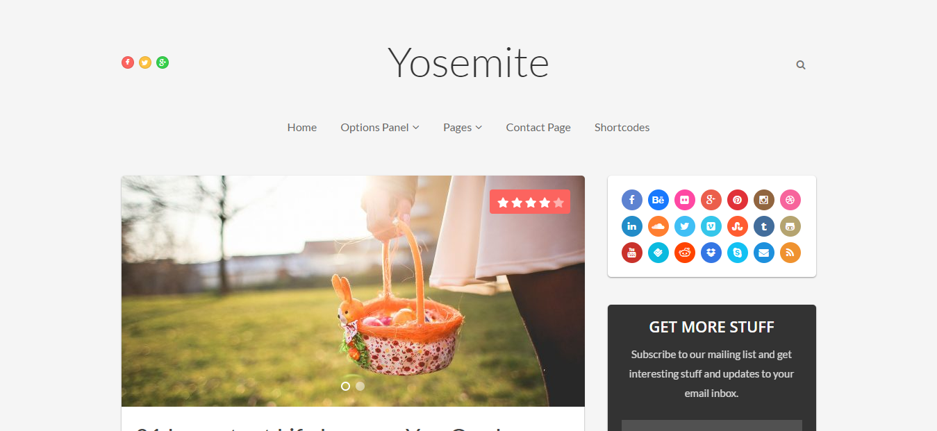 Yosemite Google AdSense WordPress Theme